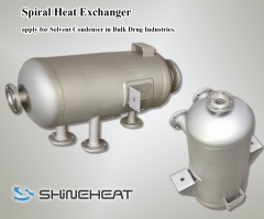 Spiral Heat Exchanger apply for Solvent Condenser in Bulk Drug Industries